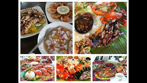 Mukbang Seafoods with ginataang gulay! sarap!