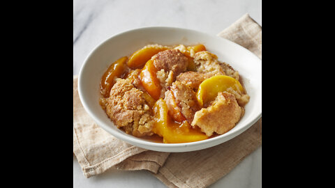 Fresh southern peach cobbler