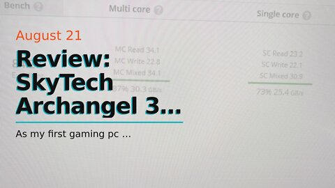 Review: SkyTech Archangel 3.0 Gaming Computer PC Desktop - Ryzen 5 3600 6-Core 3.6GHz, RTX 3060...