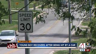 Young boy recovers after being hit by car