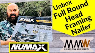 Numax SFR2190 Full Round Head Framing Nailer Unbox and First Use for DIY Woodworking Carpentry