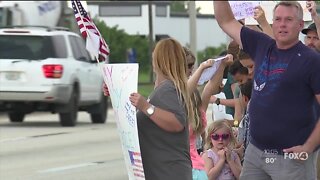 Group protest mask mandate for schools in Lee County