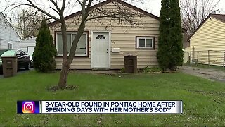 3-year-old Pontiac girl found home alone after mom with history of drug use found dead