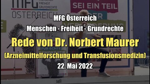 MFG Österreich: Rede von Dr. Norbert Maurer (Arzneimittelforschung und Transfusionsmedizin)