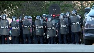 Protesters clash with Detroit police on third night