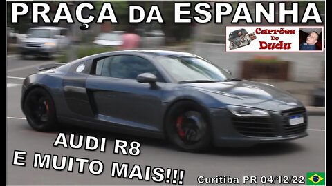 Audi R8 Carrões Praça da Espanha 04/12/22 Carrões do Dudu Curitiba PR Brasil Brazilian cars