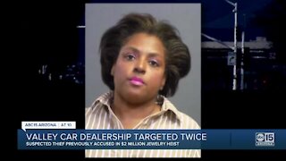 Valley car dealership targeted twice by same thief