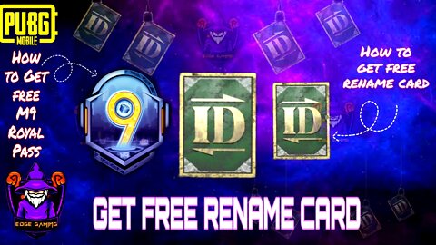 Get Free Rename Card | Free M9 Royal Pass | How to Get Free Rename Card | PUBG