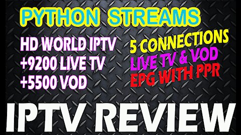 The Best IPTV Streaming Service for 2020 l PYTHON IPTV l With TIVIMATE SUPREAME TV GUIDE