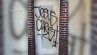 Cameras catch vandals spray-painting graffiti on St. Pete churches
