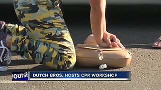 Teens teach CPR at Dutch Bros