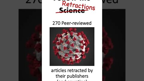 270 Peer-reviewed COVID articles retracted #shorts