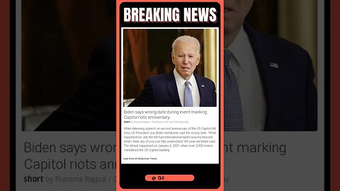 Biden Commemorates Wrong Date of US Capitol Hill Riots as Anniversary Approaches | #shorts #news