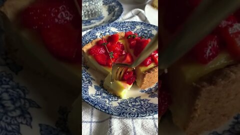 Strawberry Cream Pie | Strawberry Tart with Vanilla Custard Cream | Fresh Strawberry Pie Recipe