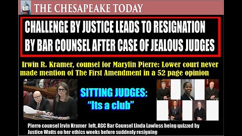 Challenge by Justice Leads to Resignation of Maryland Bar Counsel