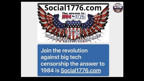 Join the revolution against big tech censorship Social1776.com