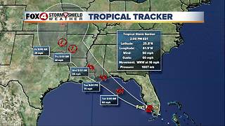 Tropical Storm Gordon - 2pm Monday update