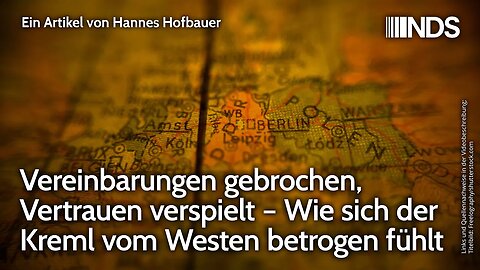 Vereinbarungen gebrochen, Vertrauen verspielt – Wie sich der Kreml vom Westen betrogen fühlt | NDS