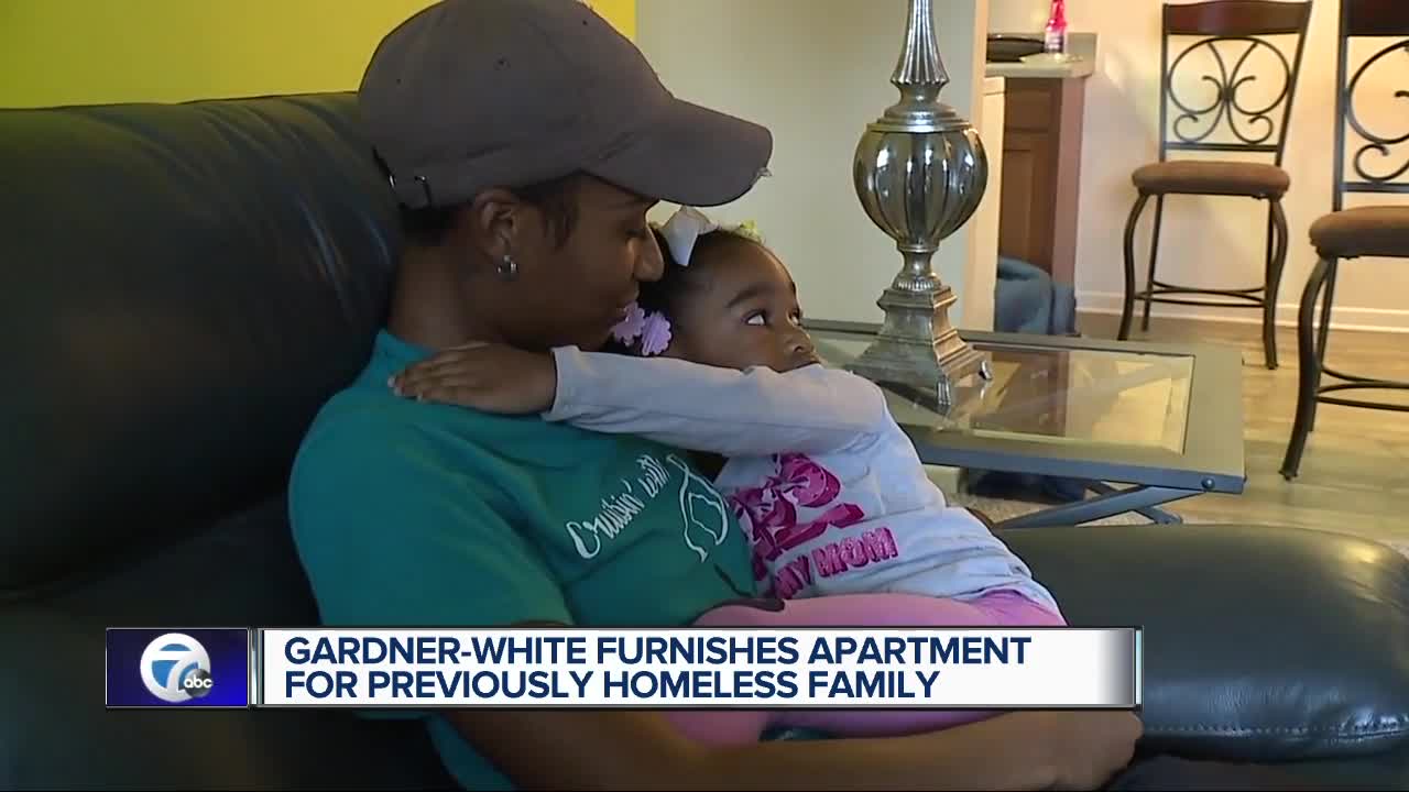 Gardner-White Furnishes apartment for previously homeless family