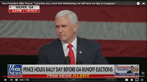 Knesset showing up in Pence's Reverse Speech Regarding Loeffler in Georgia Election