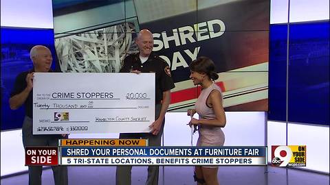 Hamilton County Sheriff's Office donates $20,000 to Crime Stoppers of Greater Cincinnati and Northern Kentucky