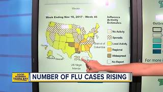 Number of flu cases rising across U.S.