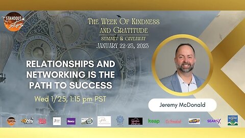Jeremy McDonald - Relationships and Networking Is The Path To Success
