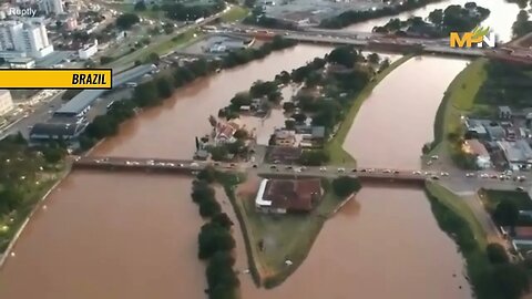 extra-tropical cyclone hits southern Brazil