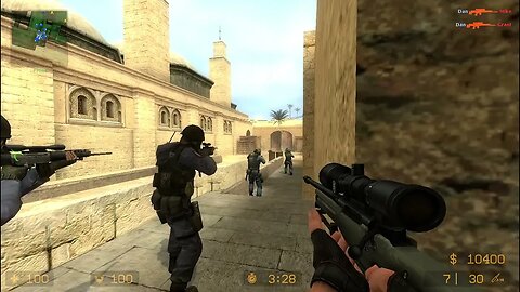 Counter Strike Source Dust 1 Bots #84 Only Sniper Rifles