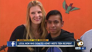 Mom who donated kidney meets recipient