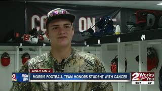 Oklahoma teen battling brain cancer becomes honorary football team member