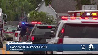 2 people injured in house fire west of Lake Worth Beach
