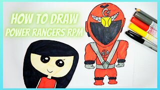 How to Draw the Red Ranger from Power Rangers RPM