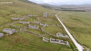 Drone footage captures ancient deserted village in Ireland