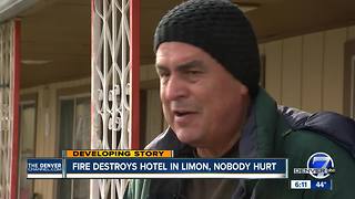 Massive fire destroys Limon hotel overnight; 7 people evacuated