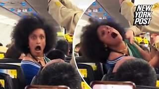 Watch as woman go absolutely nuts as she dragged off Spirit Airlines flight in cartoonish meltdown