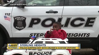 Sterling Heights police surprise boy with cruiser for his birthday