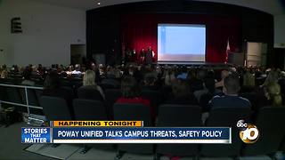 Poway Unified talks campus threats, safety policy