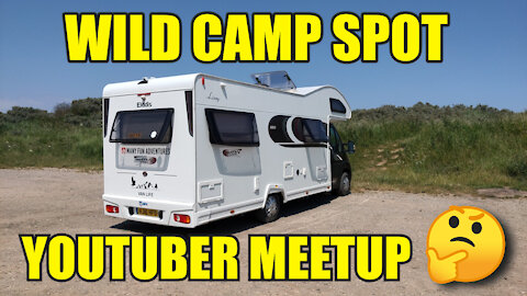 NEW Seaside WILD CAMP Location and YOUTUBER MEETUP 👍🚛🚐 #vanlife