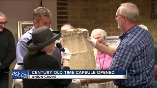 Hundreds witness history opening Union Grove time capsule