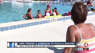 Free parking swimming admission