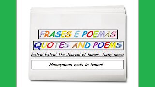 Funny news: Honeymoon ends in lemon! [Quotes and Poems]