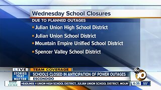 Schools close amid power outage warnings