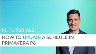 How to Update a Schedule in Primavera P6