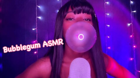 Bubblegum ASMR [requested] gum chewing, bubble blowing 🫧