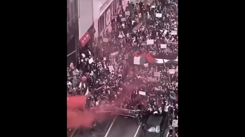 MASSIVE PRO-PALESTINIAN PROTEST🇰🇼🛗🏙️ON THE STREETS IN DALLAS TEXAS🇰🇼🛗🐚💫