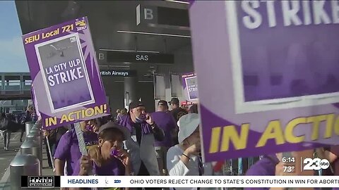 City workers picket across Los Angeles for one day strike