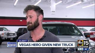 Veteran who stole truck to help Vegas victims gifted truck from Gilbert dealer