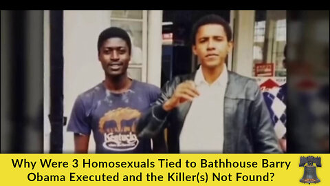 Why Were 3 Homosexuals Tied to Bathhouse Barry Obama Executed and the Killer(s) Not Found?