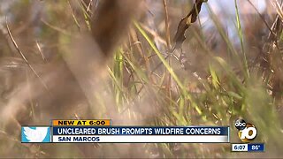 Uncleared brush prompts wildfire concerns